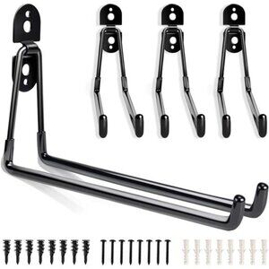 Garage Hooks Heavy Duty - 11 Inch Large Wall Mount Storage Hanger, 4 Pack